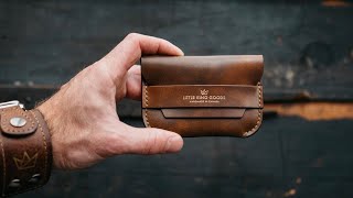 HANDMADE Leather Flap Wallet | Satisfying ASMR Leathercraft Process