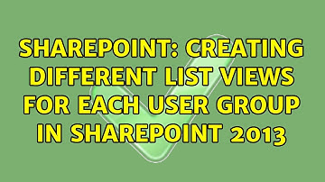 Sharepoint: Creating different list views for each user group in SharePoint 2013 (2 Solutions!!)