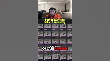 train showing his million $ inventory he unboxed! #shorts #trainwreckstv #cs2 #inventory