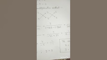 Simultaneous Linear Equations with Cross Multiplication Method #maths #crossmultiplicationmethod