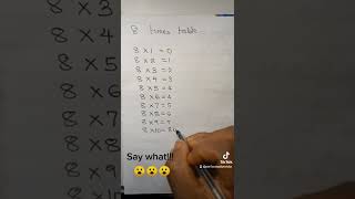 8 times table made easy