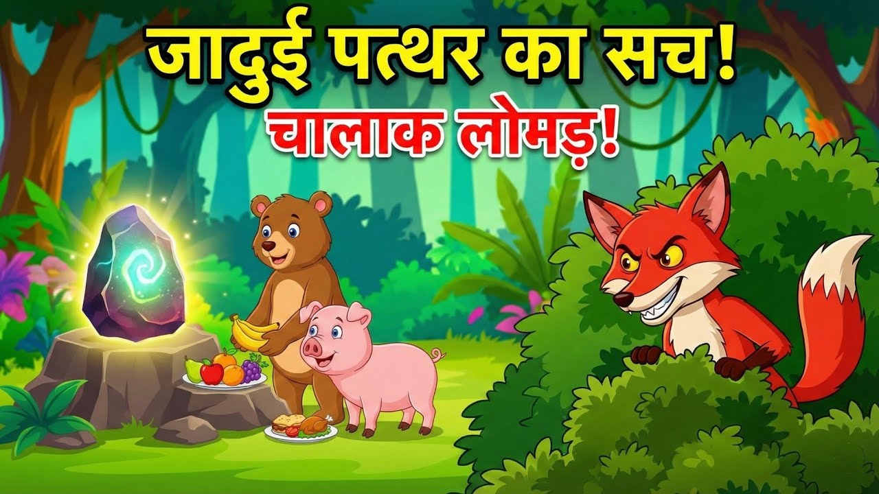 आलसी लोमड | HINDI KAHANIYA | MORAL STORIES IN HINDI | NEW CARTOON STORIES | PANCHATANTRA KI KAHANI