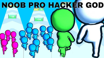 NOOB VS PRO VS HACKER VS GOD   in Crowd Merge Giant update