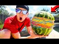 500 RUBBER BANDS vs WATERMELON CHALLENGE!