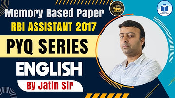 RBI Assistant | Previous Year Paper 2017 | Pre-Exam | English | Civilstap