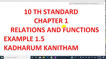 10 th std example 1.5 relations and functions