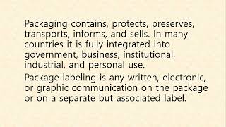 rec20220416 reading practice (english) wikipedia - packaging and labeling