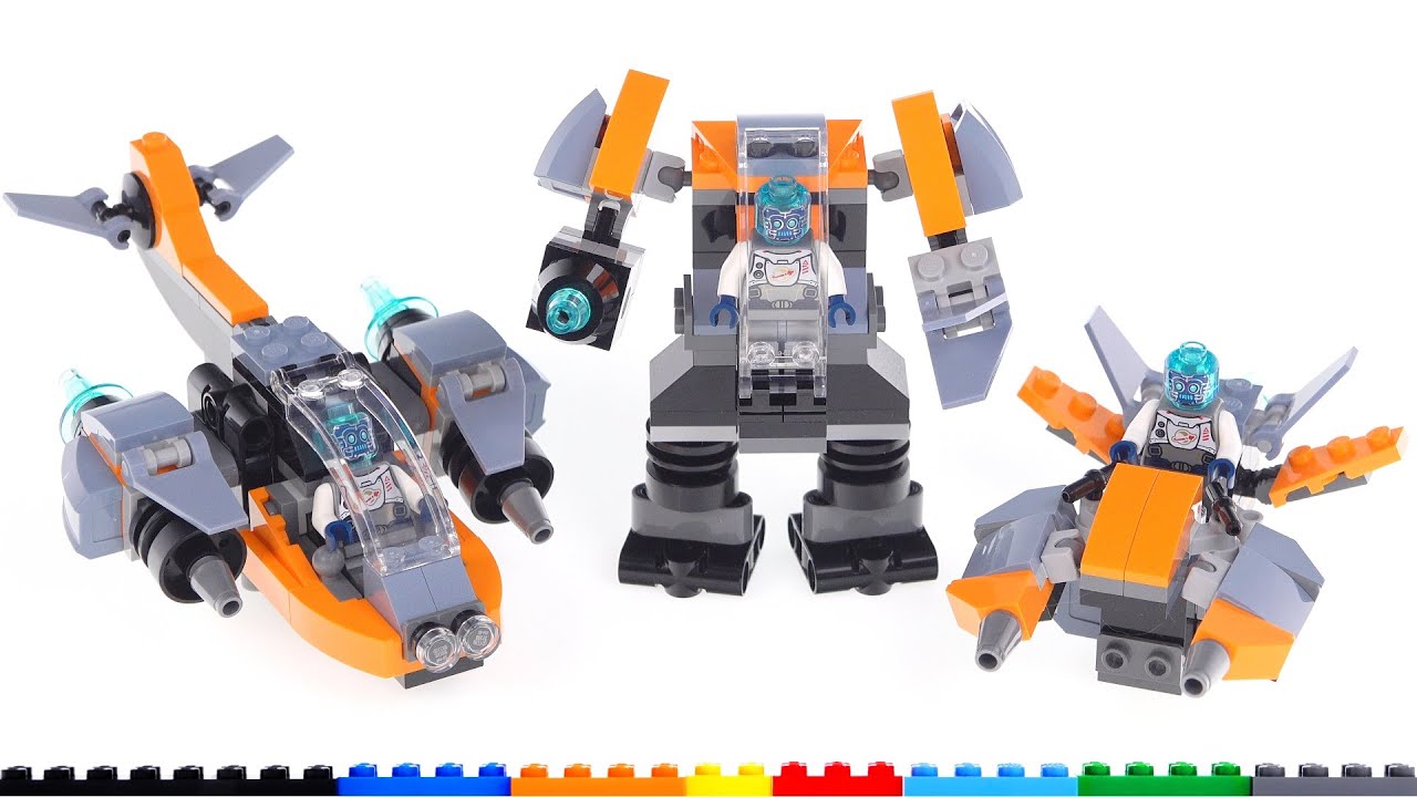 LEGO Cyber Drone 31111 review! A creative, futuristic trio - YouTube