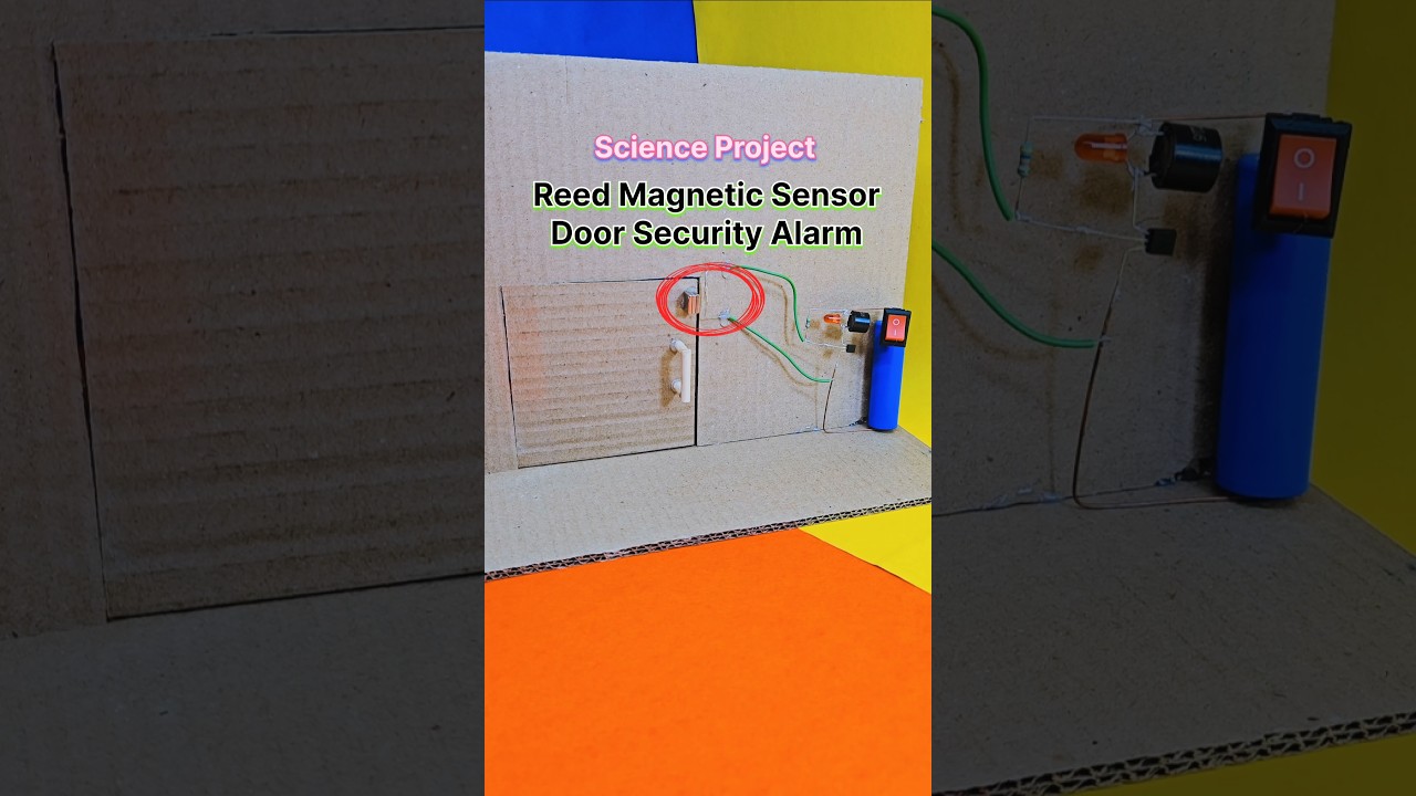 Reed Magnetic Sensor Door Security Alarm ❤️ DIY Ideas 💡 Science Project #diy #shorts #ytshorts