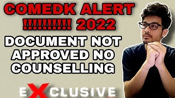 COMEDK ALERT !!! 2022 || WHAT WILL BE PROCESS AND WHAT ARE THE CHANGES|| #comedk2022 #comedk
