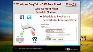 Webinar – DrayTek Content Security Management (CSM) Features and Configuration Options