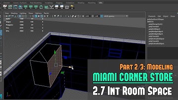 Miami Corner Store Part 2/3 - 2.07: Modeling Interior Window Space - (Free Course for Maya/UE4)