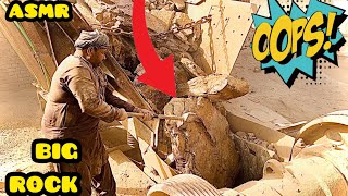 ☠Dangerous attempt by Worker | Satisfying stone Crushing Process | Quarry Primary Rock Crushing☠