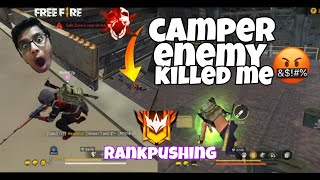 Camper enemy killed me 😡🤬 || rankpush with girl 😍 #freefire #rankpush #freefirevideo #gaming #ncs