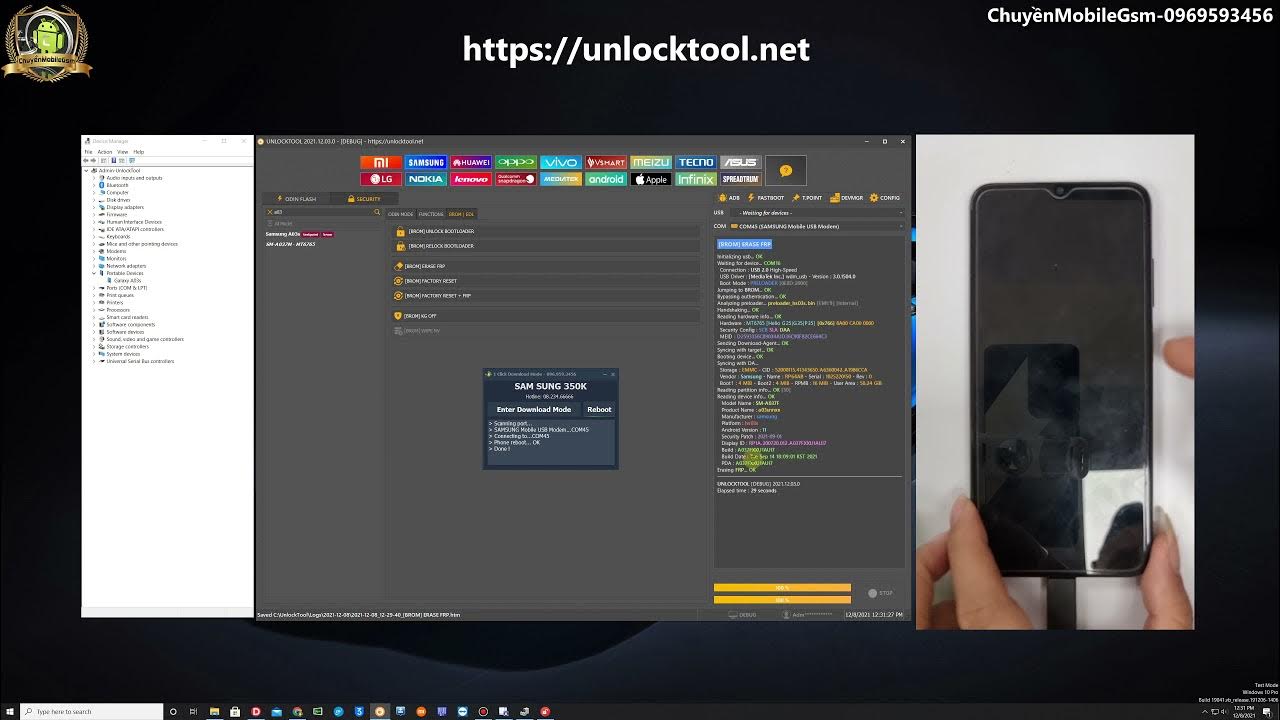 Samsung A03s A037F Erase One CLick Frp No Need Test Point By