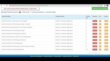 #NIMCET_2023 Choice Filling, Locking, Arrange, Rearrange, Managed Choices & Delete Choices||