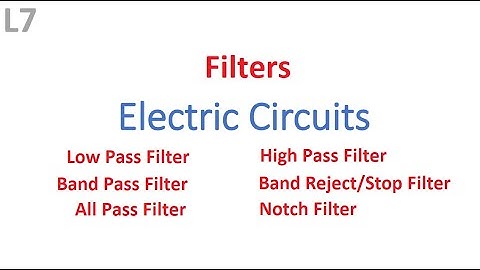 Electric Circuits - Lecture 7 ||||| Filters || LPF || HPF||BPF||BRF||All Pass Filter||Notch Filter||
