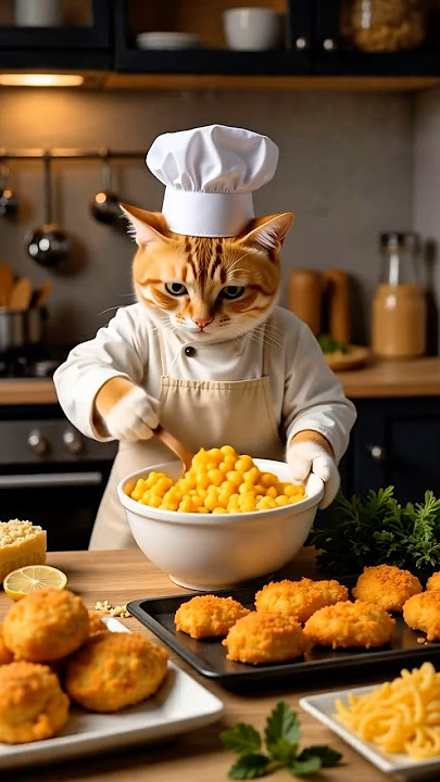 These Cats Made Chicken Nuggets Better Than You Ever Could🍗 Funny Cat #chickennuggets #cats #chefs