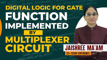 Function Implemented by Multiplexer Circuit |Tutorials | Lectures | Gate 2023 | By Jaishri Gupta |