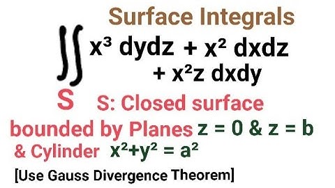 Surface integral Mathematical physics |Gauss Divergence Theorem problems #surfaceintegral