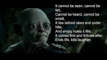 The Hobbit Riddles in the dark (NOT ONLY FROM THE MOVIE)