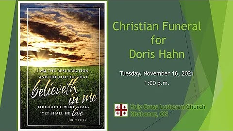 Doris Hahn Funeral - November 16 2021 - Holy Cross...