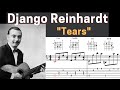 Django Reinhardt - Tears - (1937) - Virtual Guitar Transcription by Gilles Rea
