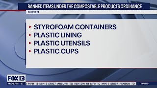 Banned items under the Compostable Products Ordinance in Burien | FOX 13 Seattle