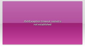 JSchException timeout: socket is not established