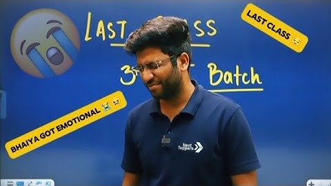 Shobhit Bhaiya Got Emotional 😭😖 { Last Class } Fir Kabhi Nahi Milege Hum 🤧😩 