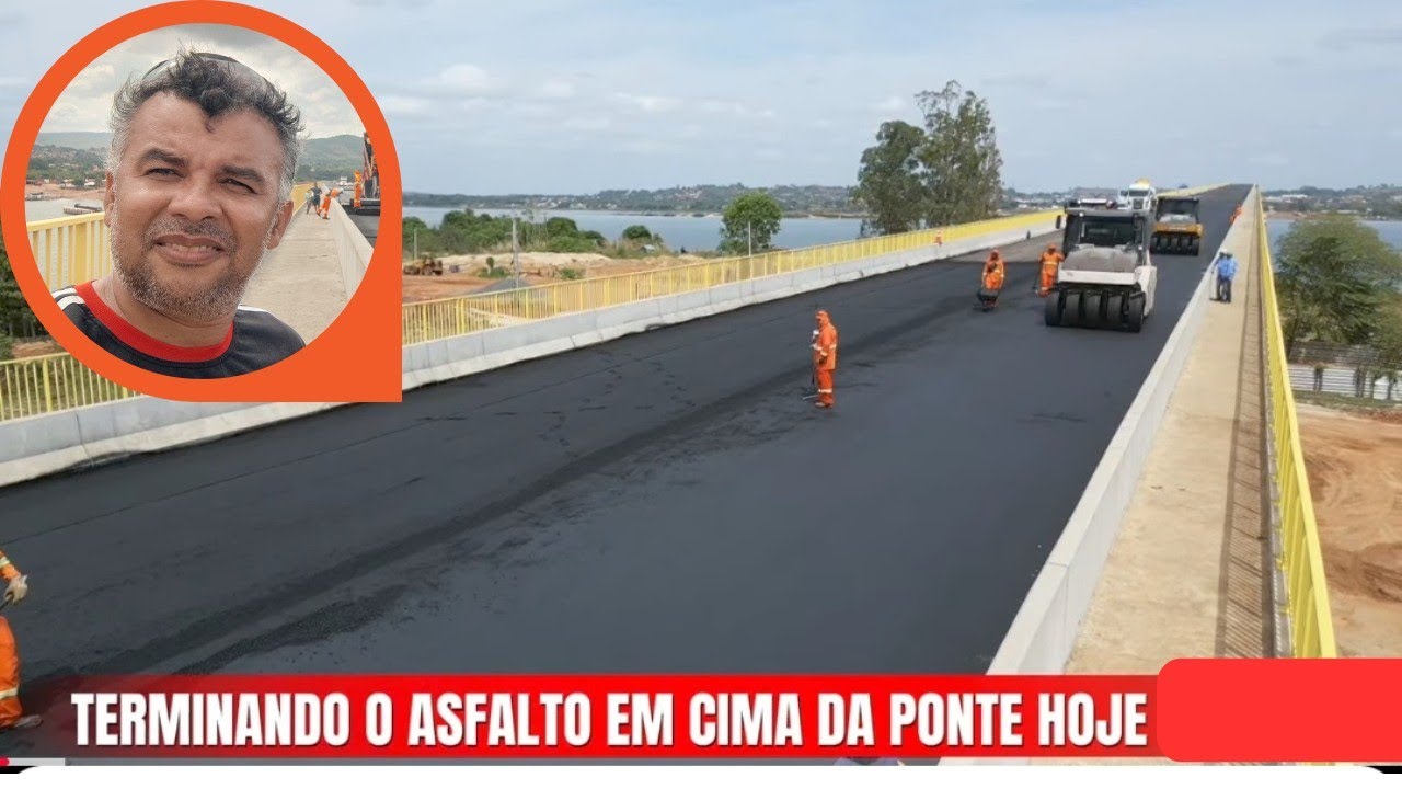 ao vivo terminando o ASFALTO EM CIMA da Ponte, Xambioá Tocantins divisa com São Geraldo-PA