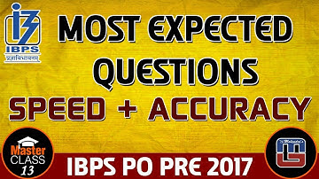 Master Class | Most Expected Questions | Reasoning | Class 13 | IBPS PO 2017