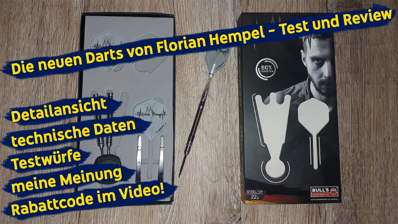 Florian Hempel 90 % Tungsten Darts von Bulls im Test und Review