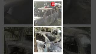 Delhi News: Fire engulfs 19 vehicles in Delhi's Madhu Vihar parking lot #zeenewsenglish