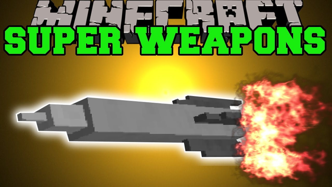 Minecraft SUPER WEAPONS (MIGHTY SQUID BOMB, BOMBER BAT