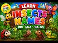 🐞 Insects Name Learning for Kids | Learn Insect Names with Pictures | Super Gamers Kids