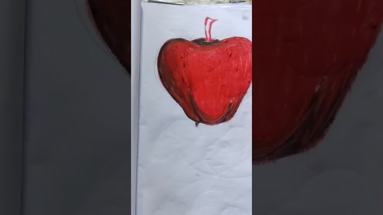 A- For Apple Drawing,আপেল কীভাবে আঁকবে 