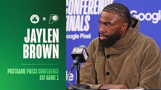 Jaylen Brown Postgame Press Conference | Eastern Conference Finals Game 1 vs. Indiana Pacers