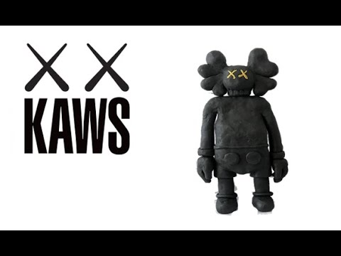 How to make Kaws figure black with clay!! (collectible toy) Kaws ...