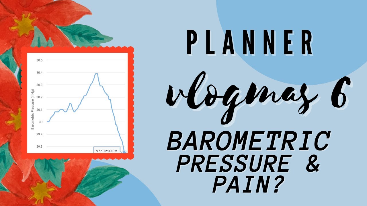 Planner Vlogmas 6 Pain and Barometric pressure? Tracking FM symptoms