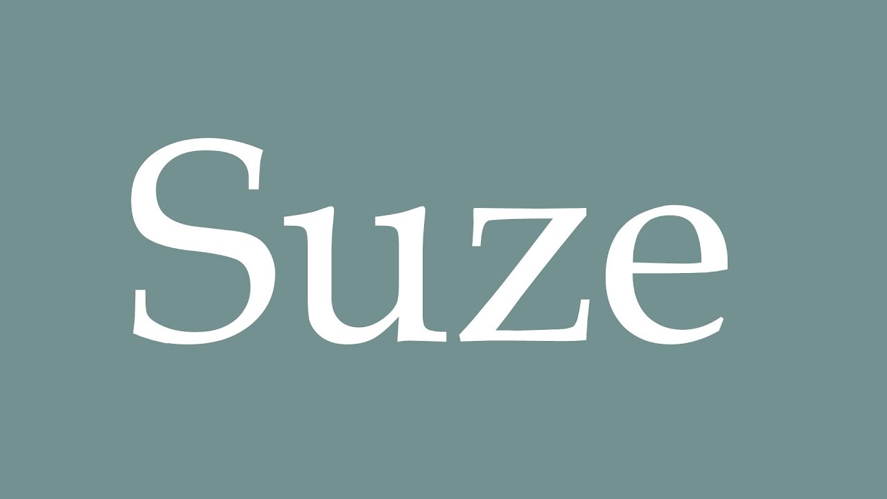 How to Pronounce Suze Liqueur 