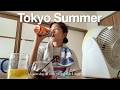 A Hot Summer Morning in Tokyo 🇯🇵 | Japanese Convenience Store Finds & Slow Home Time