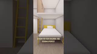 A room for four children This design is perfect