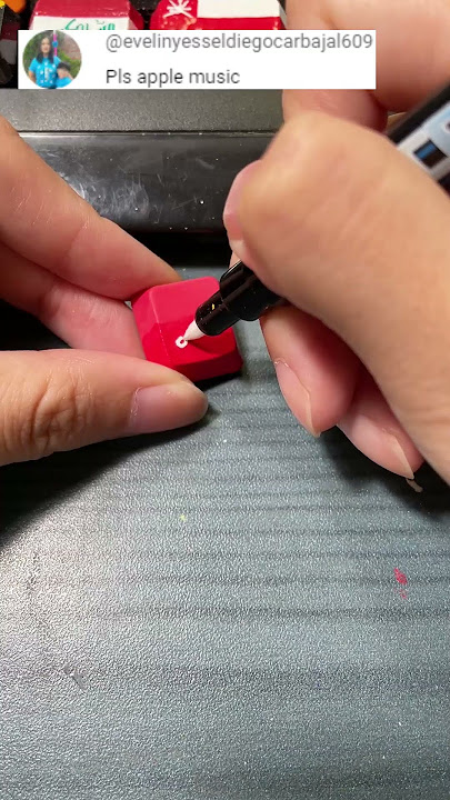 Drawing Apple Music on the keyboard #shorts #diy #art #tiktok #trending