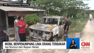 Hendak Bersilaturahmi, Mobil Minibus Bermuatan Lima Orang Terbakar