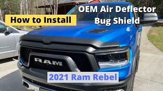 2021 Ram Rebel  OEM Air Deflector Bug Shield Install