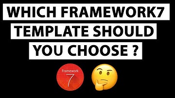 [V1] Which Framework7 template should you choose?
