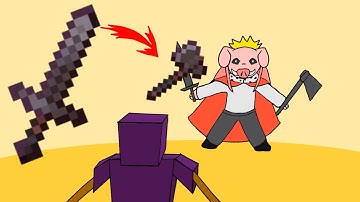 Technoblade explains why a sword is better then an axe (aniamation)