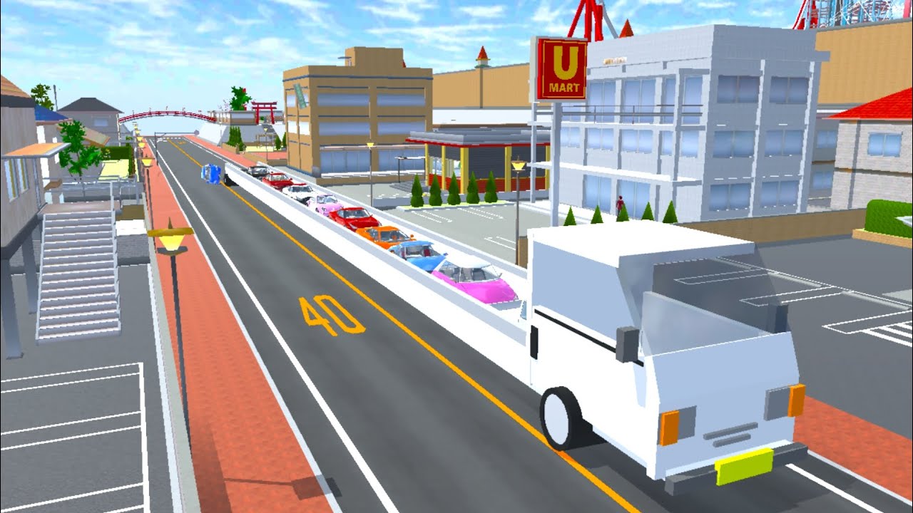 Mobil Pick Up terpanjang di Dunia full muatan Mobil banyak 🤣 sakura school simulator