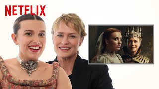 Millie Bobby Brown And Robin Wright On Taking Strong Female Roles | Damsel | Netflix